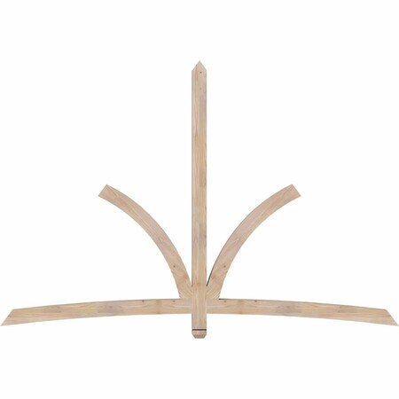 Ekena Millwork Davenport Smooth Timber Gable Bracket, Douglas Fir, 96"W x 64"H x 3 1/2"D x 3 1/2"F, 16/12 Pitch GBW096X64X0404DAV00SDF